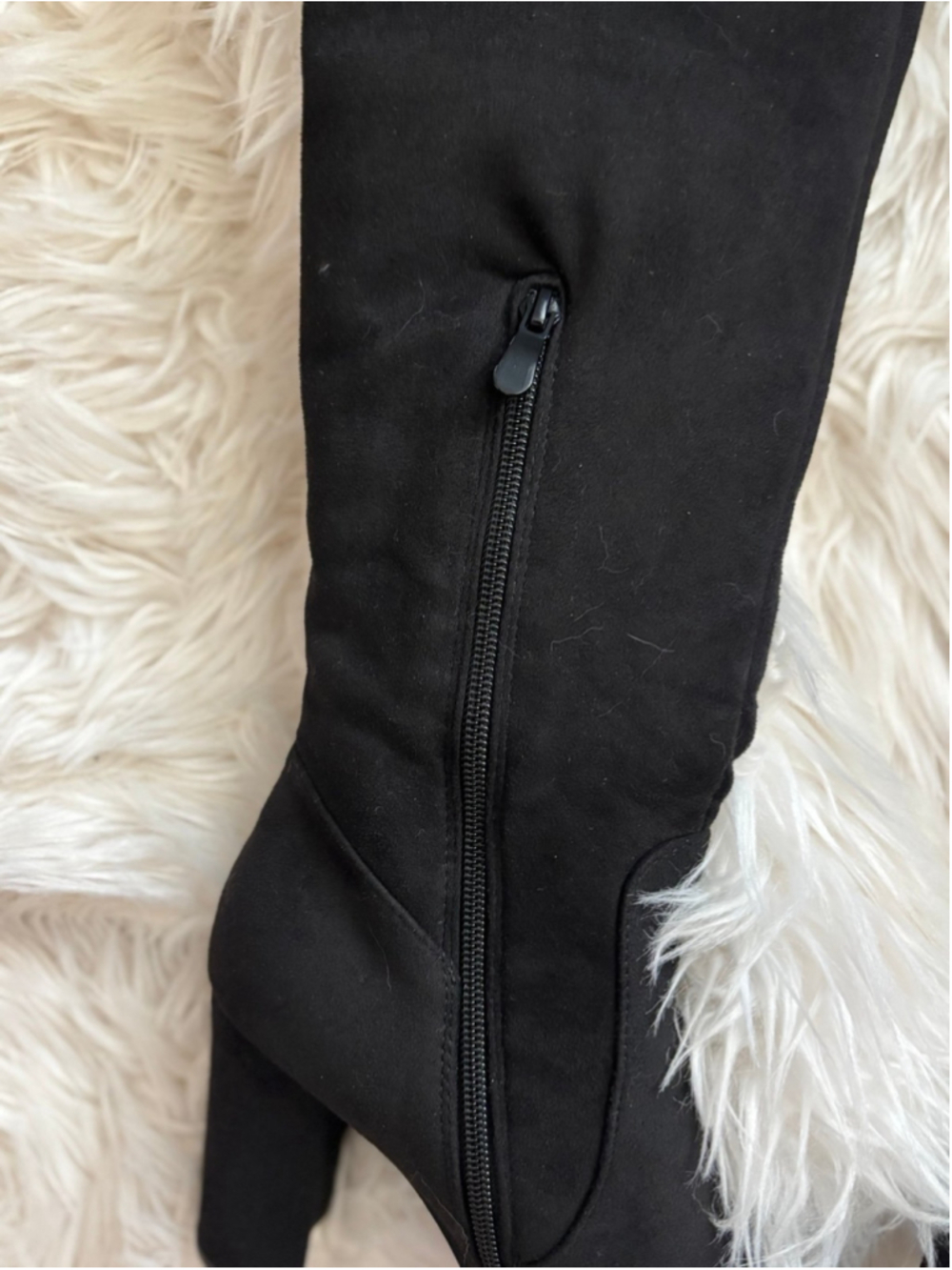 Dream Pairs Black knee thigh high Boots Chunky Heel Stretch Boots Sexy Fall 8.5 - Picture 4 of 9